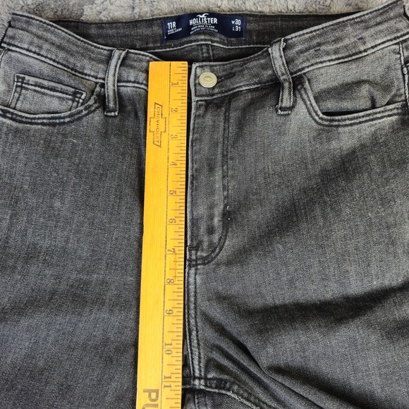 Hollister‎ Jeans Womens 11R 30x31 High Rise Flare Distressed Hem Stretch Denim - Picture 7 of 9
